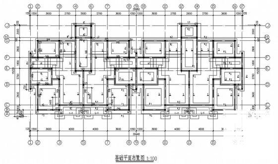 6层条形基础砖混结构住宅楼结构CAD施工图纸（7度抗震） - 3