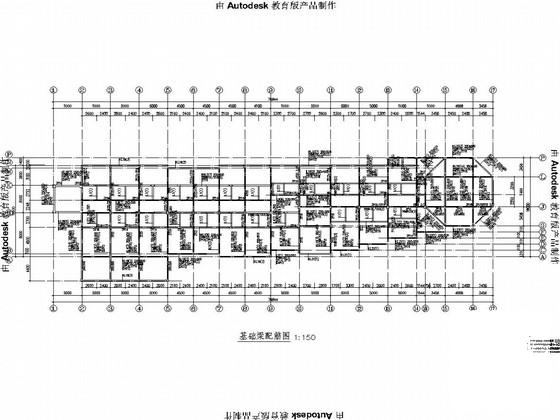 3层框架结构酒店结构CAD施工图纸 - 2