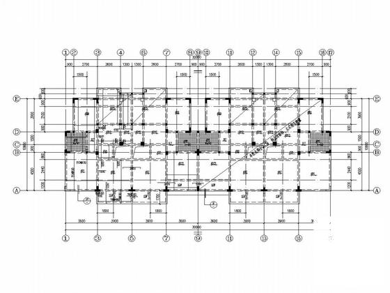 6层异形柱框架结构拆迁安置房结构图纸（带跃层） - 4