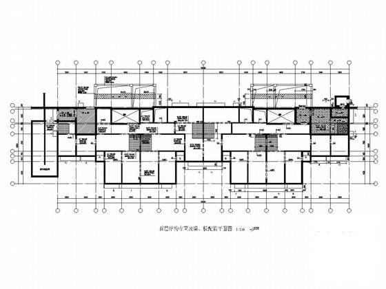 18层剪力墙住宅楼结构CAD施工图纸（地下1层） - 1