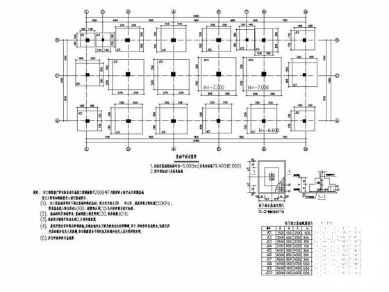 8层框架结构水环境监测中心办公楼结构图纸（建筑图纸）(现浇钢筋混凝土) - 1