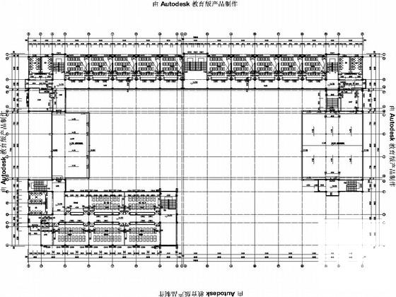 8354m平米4层框架结构教学楼结构设计图纸（建筑图纸）(现浇钢筋混凝土) - 5