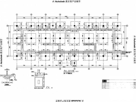 5层（局部6层）框架结构餐饮培训楼结构CAD施工图纸（建筑图纸、审查意见） - 3