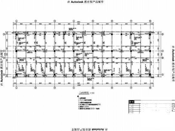 5层（局部6层）框架结构餐饮培训楼结构CAD施工图纸（建筑图纸、审查意见） - 5