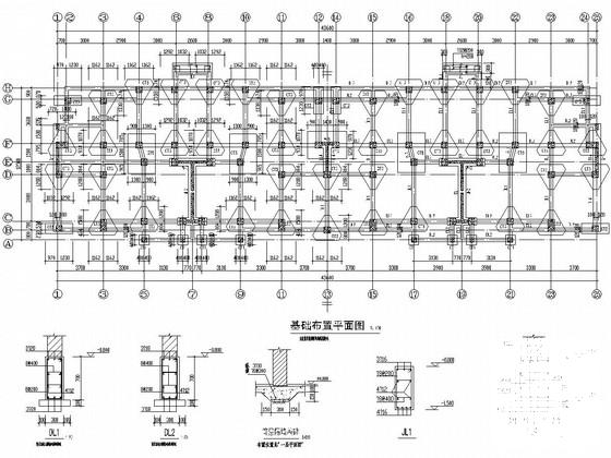 6层底框抗震墙结构住宅楼结构图纸（建筑图纸）(平面立面剖面图) - 2