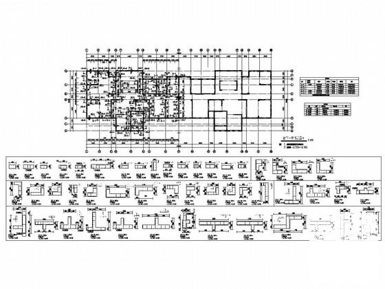 26层剪力墙结构住宅楼结构CAD施工图纸（地下两层）(平面布置图) - 2