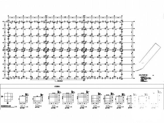 3层框架结构厂房结构CAD施工图纸（建筑图纸）(现浇钢筋混凝土) - 3