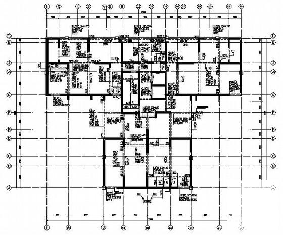 34层剪力墙住宅楼结构CAD施工图纸 - 2