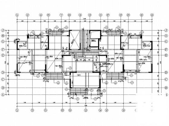 18层剪力墙结构住宅楼结构施工图纸（大底盘地下室） - 1