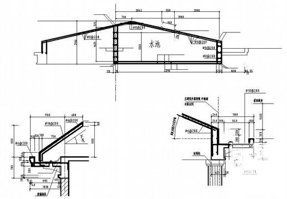框架结构别墅CAD施工图纸（3层独立基础）(平面布置图) - 4