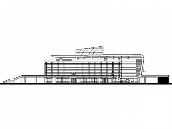 5层体育馆建筑方案设计CAD图纸（初设图纸、现代风格）(总平面图) - 1