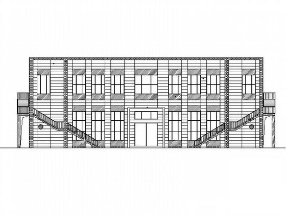 2层学校实习工厂建筑施工CAD图纸-模具车间 - 1