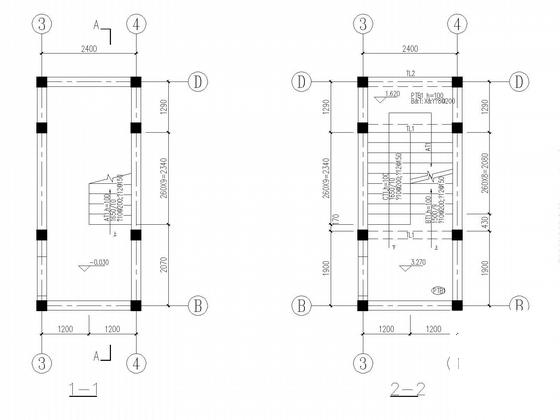 新农村拆迁安置小区砌体住宅结构CAD施工图纸（条形基础）(二层梁板配筋) - 4