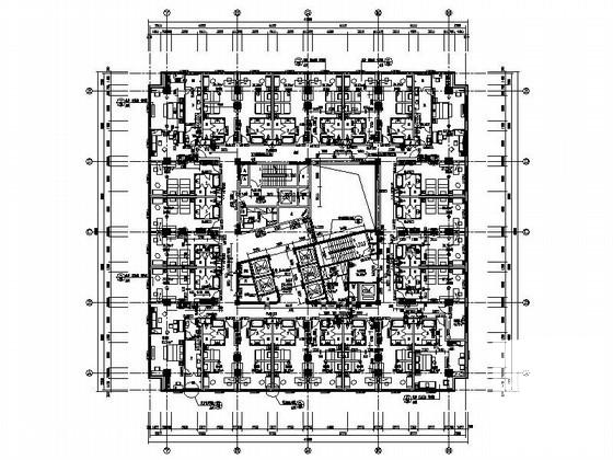 现代风格22层五星大酒店建筑CAD图纸（总） - 1