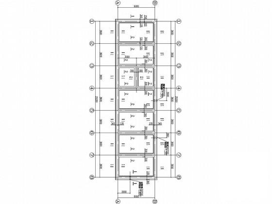 6度抗震两层砌体结构住宅楼结构CAD施工图纸（建施）(基础平面图) - 2