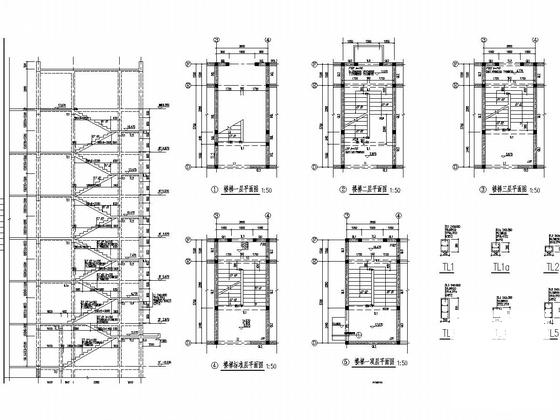 6层砌体结构宿舍楼结构CAD施工图纸（建筑） - 4