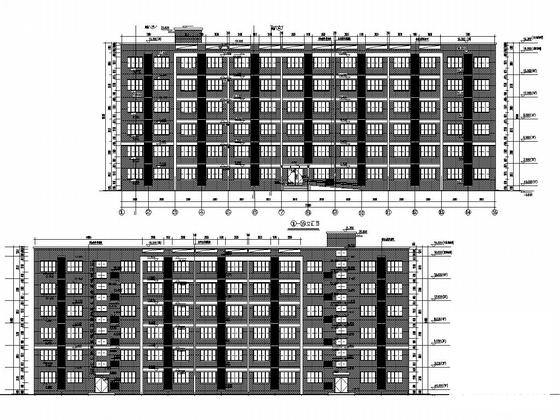 6层砌体结构宿舍楼结构CAD施工图纸（建筑） - 5