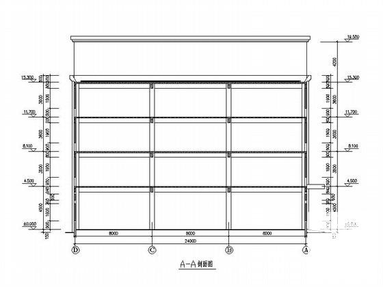 4层五金车间建筑施工CAD图纸 - 2