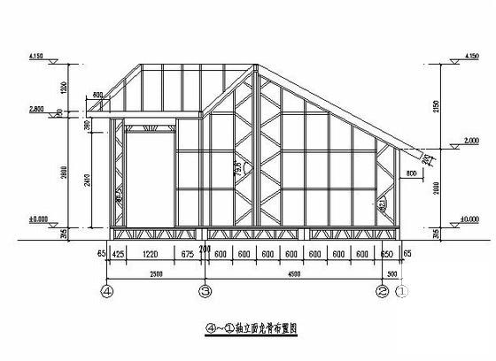 C型薄壁轻钢茶楼建筑结构CAD施工图纸 - 2
