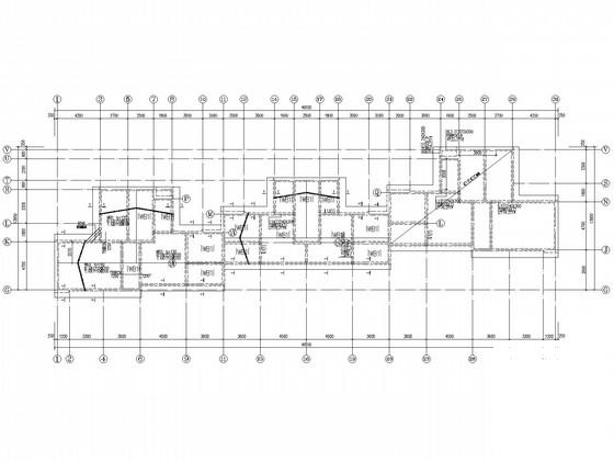 地下1层、地上6层加阁楼层商住楼结构CAD施工图纸 - 3