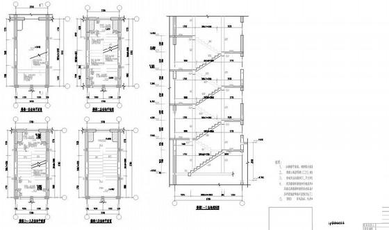 7度抗震6层砖混结构住宅楼结构CAD施工图纸（建施） - 4