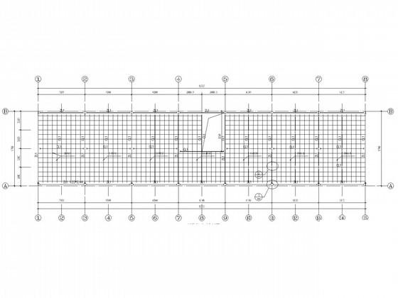 2层独立基础钢框架办公楼结构CAD施工图纸(平面布置图) - 1