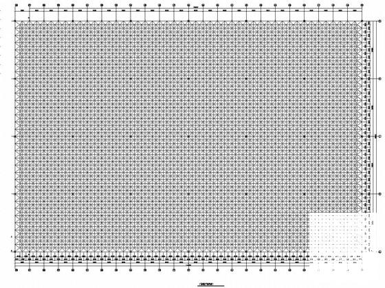 单层网架结构总装车间结构CAD施工图纸（7度抗震）(平面布置图) - 1