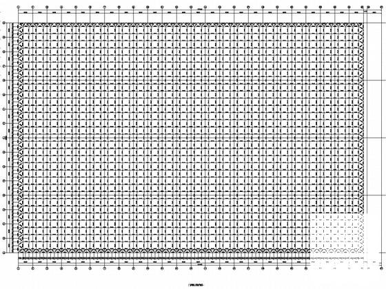单层网架结构总装车间结构CAD施工图纸（7度抗震）(平面布置图) - 2
