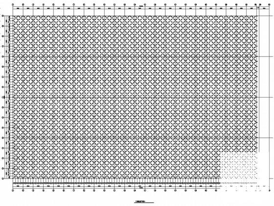 单层网架结构总装车间结构CAD施工图纸（7度抗震）(平面布置图) - 3