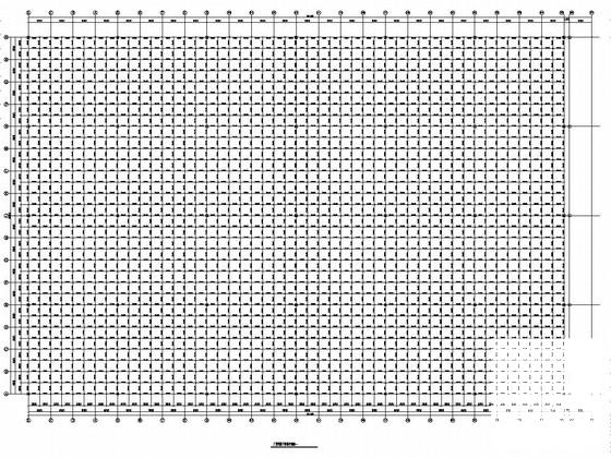 单层网架结构总装车间结构CAD施工图纸（7度抗震）(平面布置图) - 5
