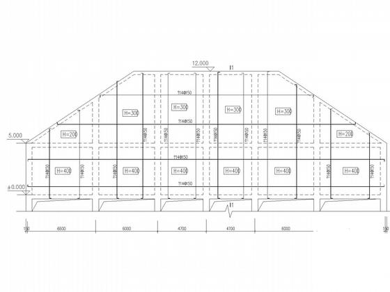 料仓及搅拌楼框架结构CAD施工图纸(建施) - 5