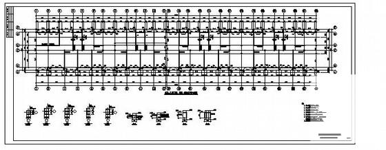 7层砖混结构住宅楼结构CAD施工图纸（筏形基础） - 3