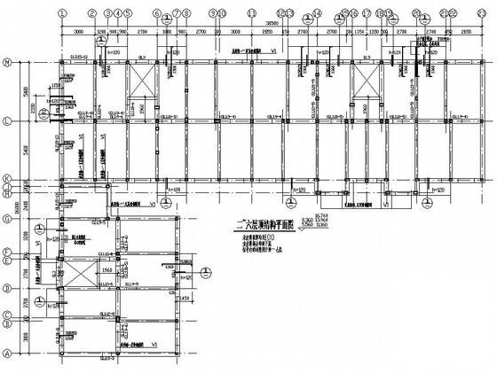 7层墙下桩基础砖混结构住宅楼结构CAD施工图纸 - 1