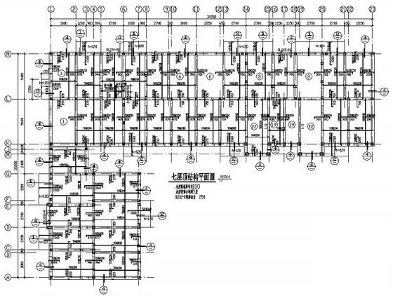 7层墙下桩基础砖混结构住宅楼结构CAD施工图纸 - 2