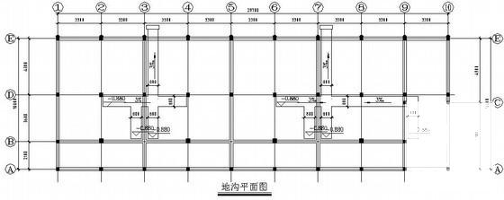 砖混结构住宅楼结构CAD施工图纸（2层条形基础） - 2