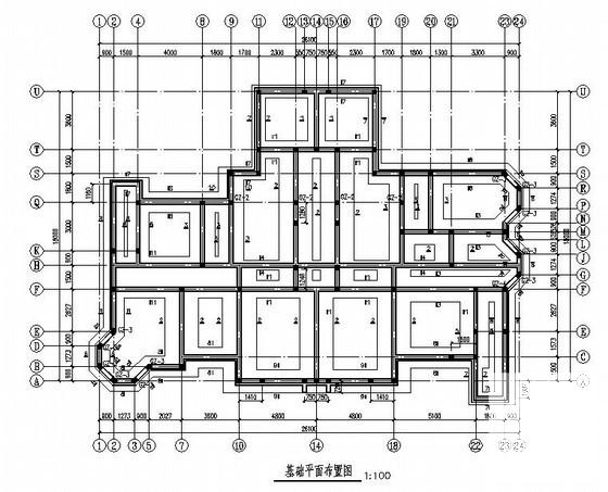 6层条形基础砖混结构住宅楼结构CAD施工图纸 - 1
