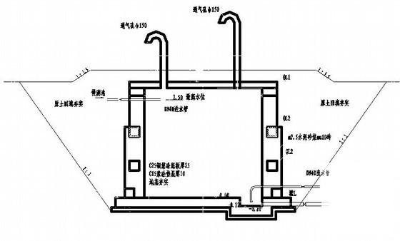 自来水工程清水池结构CAD施工图纸 - 2