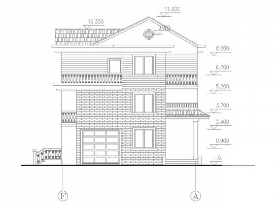 3层新农村小康家庭住宅楼结构CAD施工图纸(建施)(基础平面图) - 1