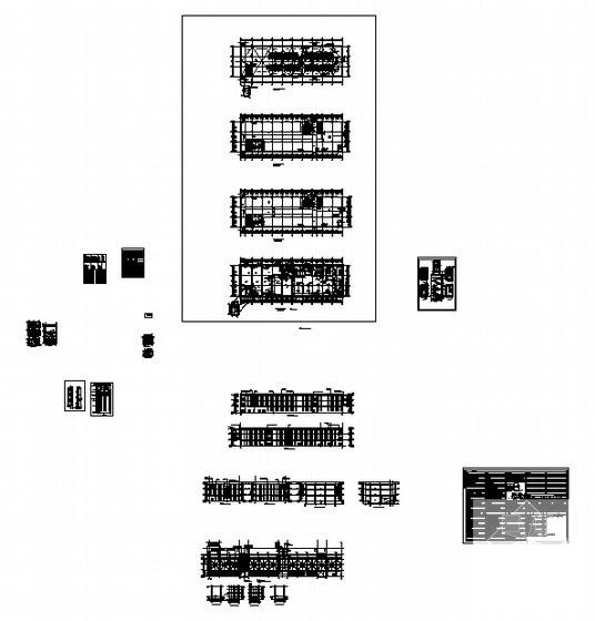 工业开发区研发展示中心配套框架剪力墙商业建筑扩初CAD图纸（7号楼 - 3