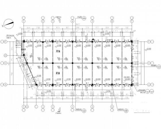 商贸物流中心2层端头商铺建筑施工CAD图纸（现代风格） - 3