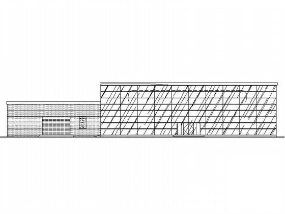 知名汽车品牌一级网点B级店钢结构建筑施工CAD图纸（纵置展厅、正面入口型） - 1