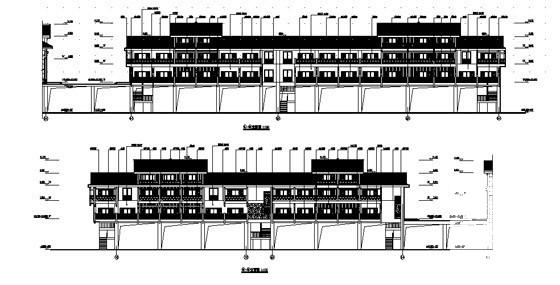 古镇恢复改造项目接待中心建筑CAD图纸带实景照片） - 4