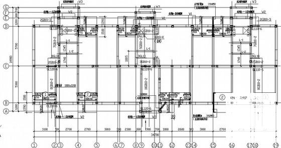 7度区6层带阁楼砖混住宅结构CAD施工图纸(墙下桩基础) - 3