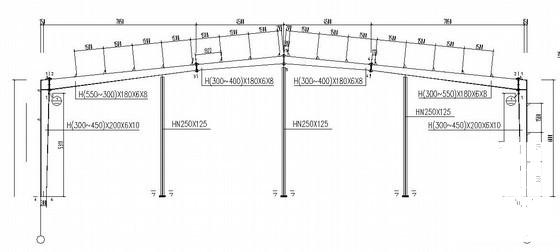 25米跨钢结构厂房结构CAD施工图纸（6度抗震） - 3