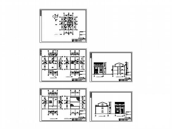 3层小康农居建筑方案设计CAD图纸（5张）(平面图) - 4