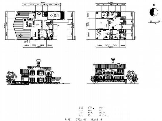 2层度假别墅建筑方案设计图纸（273平方米、西入口）（独栋别墅）(工程效果图) - 4