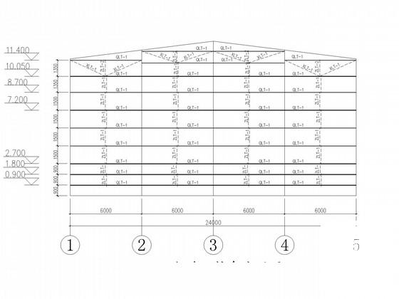 24米跨檐高12米门式刚架厂房结构CAD施工图纸(平面布置图) - 2