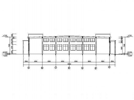 中小企业孵化基地单层厂房建筑施工CAD图纸 - 2