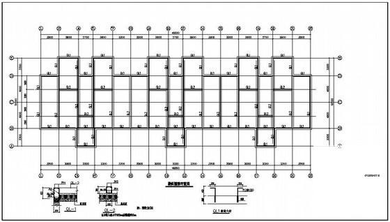 住宅楼屋面平改坡（钢结构部分）结构CAD施工图纸（7度抗震）(太阳能热水) - 2