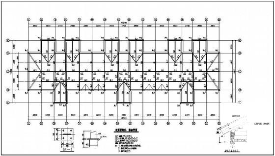 住宅楼屋面平改坡（钢结构部分）结构CAD施工图纸（7度抗震）(太阳能热水) - 3